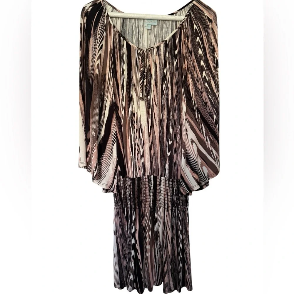 VERONICA M Brown Tan Casual Dress Women XS